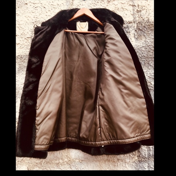 Fuzzy Teddy Coat Dark Brown - Picture 4 of 5